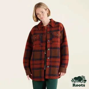 【Roots】Roots女裝-率性生活系列 羊毛襯衫外套(紅色)