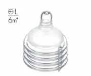 Simba New Mother's Touch Wide Neck Cross Hole Anti-Colic Nipple L 4 Pcs 6ms+