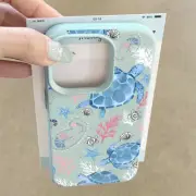For iPhone 16 Pro Max 16e 15 14 13 12 11 Sea Turtle Pattern TPU Soft Case Cover