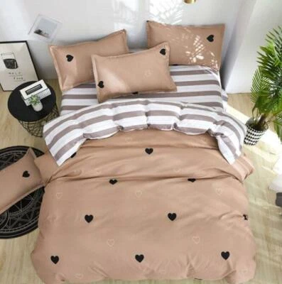 3D Black Love ZHUB1508 Bed Pillowcases Quilt Duvet Cover Queen King Zoe
