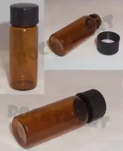 Lot of 6 - 5ML Mini Amber Vial Bottle w/Screw Cap Perfume Fragrance Oil Sample