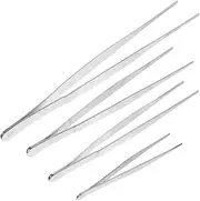 CAXUSD Perfect Present for Friends 4pcs Stainless Steel Tweezers Set Planting Tool Portable