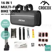 Crocox Bike Tyre Repair Kits Bike Tire Repair Tool Kits Mini Bicycle Tire Pump T