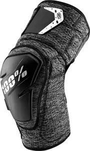 100% Fortis Bicycle Knee Protectors, black-grey, Size S M for Men Black Grey