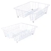 D.Line Plastic Wire Dish Drainer (White) - Small
