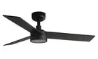 Black Ceiling Fan With LED Rudder 106cm Dc Remote Control