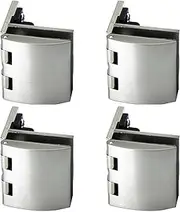 Glass Door Hinge,Bathroom Clamp,Pivot Hinges,4 Pcs Glass Hinge Display Cabinet, Glass Hinge for Furniture, Hardware, Cabinet, Door, Wine Cabinet (Color : Large) (Color : Large) (Color : Small)