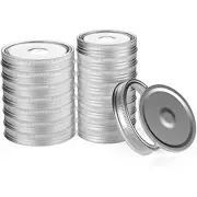 24 Set Regular Mouth Mason Jar Lids & Bands, Split-Type Leak Proof Canning Caps