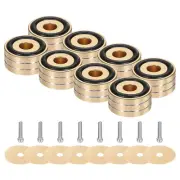 8pcs Subwoofer Isolation Pad 40x20mm Speaker Isolation Pad Spikes M4 Gold