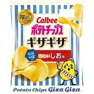 CALBEE 卡樂比 厚切鋸齒狀 梅鹽昆布口味 洋芋片 58g 【12袋組】