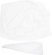 WOONEKY Spa Bath Towels Hair Dry Cap Set 2pc Oversized Spa Towels Soft Absorbent