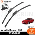 ALFA 汽車前擋風玻璃雨刷器適用於阿爾法羅密歐 156 1997-2007 雨刷片橡膠 22"+20" 汽車擋風玻璃擋