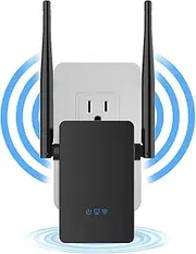 WiFi Extender Booster, 300Mbps WiFi Booster 2.4GHz Band Range Support Repeater/Router/AP Modes, WiFi Repeater with 2 * 5dBi Antennas