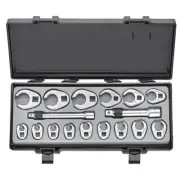 Force 17 Piece Assorted Metric Crows Foot Spanners Set - 5172