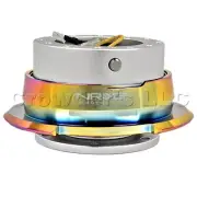NRG Steering Wheel Quick Release Hub Kit - Gen 2.8 - Silver - Neochrome Ring NEW