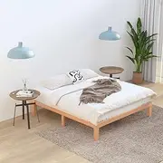 Wooden Natural Bed Base Frame Queen