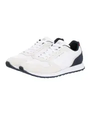 [Tommy Hilfiger] Suede Logo Trainers Shoes in White