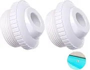 Thinp 2 Pieces Pool Jet Nozzles, 3/4" Directional Flow Eyeball Inlet Jet, Swimming Pool Return Jet Replacement Parts Fittings Spa with 1-1/2 Inch MIP Thread Pool Accessories for Cleaning