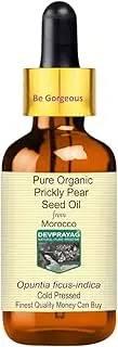 Devprayag Pure Organic Prickly Pear seed Oil (Opuntia ficus-indica) with Glass Dropper Natural Therapeutic Grade Cold Pressed 30ml (1 oz)