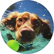 [VTCTOASY] Button Pins Badge 2.4 inch Cute Round Badge Pins Buttons Badges Personalized Name Tag Funny Swimming Dog Badge Pinback Button Badges Fashion Pins Set for Men Women Backpack Office