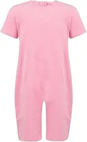 [SpecialKids.Company] Kaycey Special Needs Adaptive Clothing For Children, Short Sleeve Short Leg Zip Back Jumpsuit