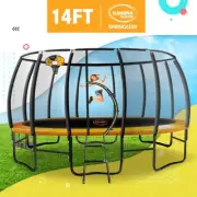 New 14ft Twister Springless Trampoline Free Safety Net Pad Mat Outdoor Toy Ball