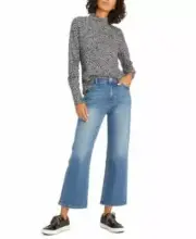 MSRP $49 Sanctuary Leopard Print Mock Neck Top in Bare Spots Size Medium