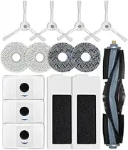 Replacement Parts for ECOVACS Deebot T20 Omni/PRO/MAX T20 Pro/Max Plus Vacuum Cleaner Accessories 1 Main Brush, 4 Side Brushes, 4 Mop Cloth, 3 Dust Bags, 2 Filters(14 PCS)