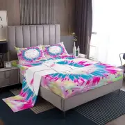Tie Dye Volleyball Print Bed Sheets Sports Theme Bedding Sheet for Kids Boys ...