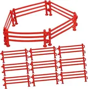 100pcs Plastic Picket Fence Accessory Mini Fence for Fairy Garden Dollhouse Animal Corral Decorative Toy Set