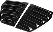 A Pair Car Rear Window Louver Shutter Cover Trim Compatible for VW Golf MK6 2010-2014 Window Louver Side Vent Trim for GTI/R Models(Glossy Black)