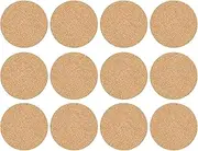 Self Adhesive Cork Round Coasters Premium 12 Pack Mini Corks 2.5" x 2.5" Board Sheets Tiles