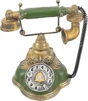 House Ornaments Corded Rotary Dial Phone Dyna Vintage Telephone Model Rotary Dial Telephone Classic Corded Desk Phone Rotary Phone Model Rotary Telephone Retro Decors Phones Resin