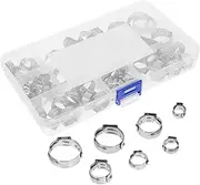 Operitacx 1 Set Hose Clamp Assortment Kit Single Ear Cinch Ring Clamps Durable Fasteners for Water Automotive and Pipeline Applications