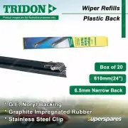 Tridon 610mm 24" Plastic Back Wiper Blade Refills 6.5mm Narrow Back - Box of 20 (for: Daewoo)