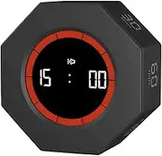 CLSSLVVBN Compact Timer 7 Times 1-90 Minutes and Stopwatch Productivity Timer ABS Productivity Cube Countdowns Timer, Black