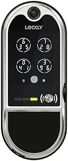 Lockly Smart Lock. WiFi Video Smart Lock, keyless Entry Fingerprint Access. Vision Elite deadbolt Digital Front Door Lock Satin Nickle