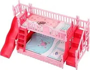 Kisangel Doll House Bunk Bed Set Miniature Plastic 1:12 Scale for Imaginative Play