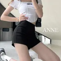 在飛比找蝦皮商城優惠-ANNE｜黑色高腰西裝短褲【AP60212】西裝短褲 高腰褲