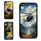 For iPhone XS 11 12 13 14 15 16 Pro Max US Apache helicopter Anti scratch Cover