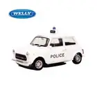 1:43 Welly Diecast Mini Car Mini Cooper 1300 Police Car 1300 White