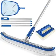 Kit Pool Swimming Pool Brush Set Portable Swimming Pool Cleaning Brush Disinfect Cleaning Tool with 63in Handle Pool Cleaning Kit