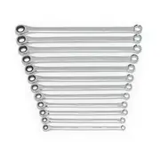 GearWrench Double Box End Ratcheting Wrench Set With Tray X Large - Metric, 12 Piece - 85988