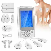 TENS EMS Muscle Stimulator Machine Electric Portable Back Neck Massager Nerve Knee Rechargeable Massage Unit Device 24 Modes