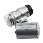Handheld Mini Pocket LED Light 60x Microscope Loupe Jeweler Magnifier