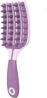 Silicone Scalp Massager Brush - Detangling Comb with Soft Bristles for Hair Growth, Shower & Travel | Gentle Shampoo Brush & Scalp Exfoliator (Purple)
