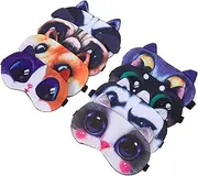 BESTYASH 8PCS Cute Cat Dog Sleep Masks Animal Blindfolds for Travel Naps Parties Games Charming Light Blocking Eye Covers with Flexible Strap present