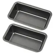 2Pcs Bread Pans for Baking Nonstick Carbon Steel Loaf Pan Tray Toast Mold Cake Loaf Pastry Toast Box Baking Pan Bakeware as shown