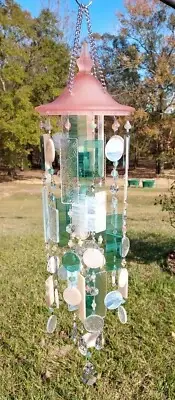 Special K Wind Chimes-Cherry Blossom, stained glass,suncatcher, Pink Satin Glass