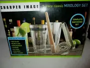 SHARPER IMAGE 7 PC. MIXOLOGY COMPLETE BAR SET NEW!